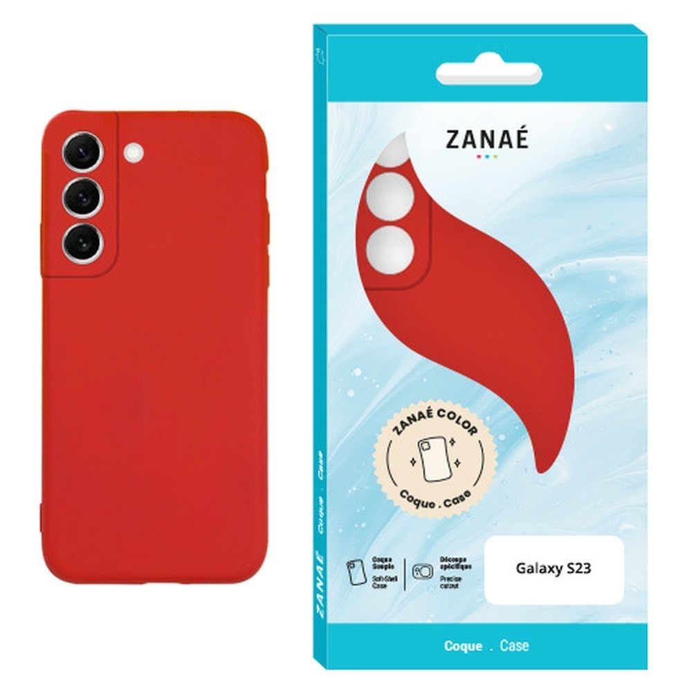 Coque Zanae Color Rouge pour Galaxy S23