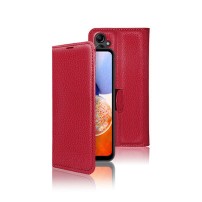 Étui portefeuille rouge pour Galaxy A14