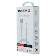 Câble Swissten USB/Lightning MFi blanc de 1.2m