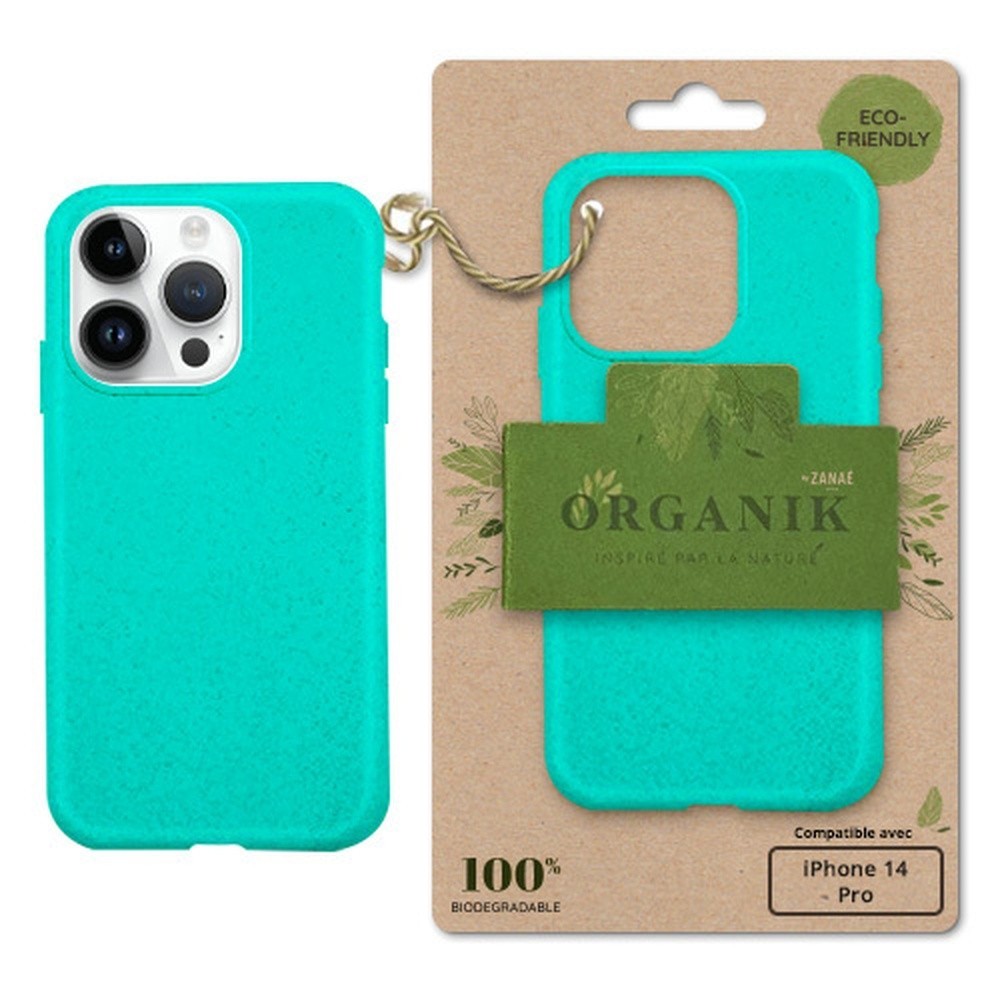 Coque Organik verte menthe pour iPhone 14 Pro