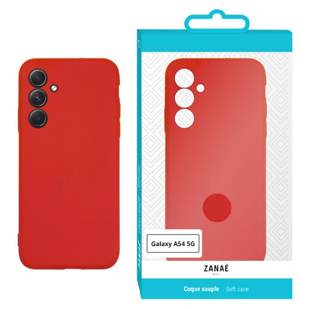 Coque Rouge Zanae Color sur un Galaxy A54 5G