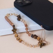 Bijou Macchiato marron taille S pour téléphone