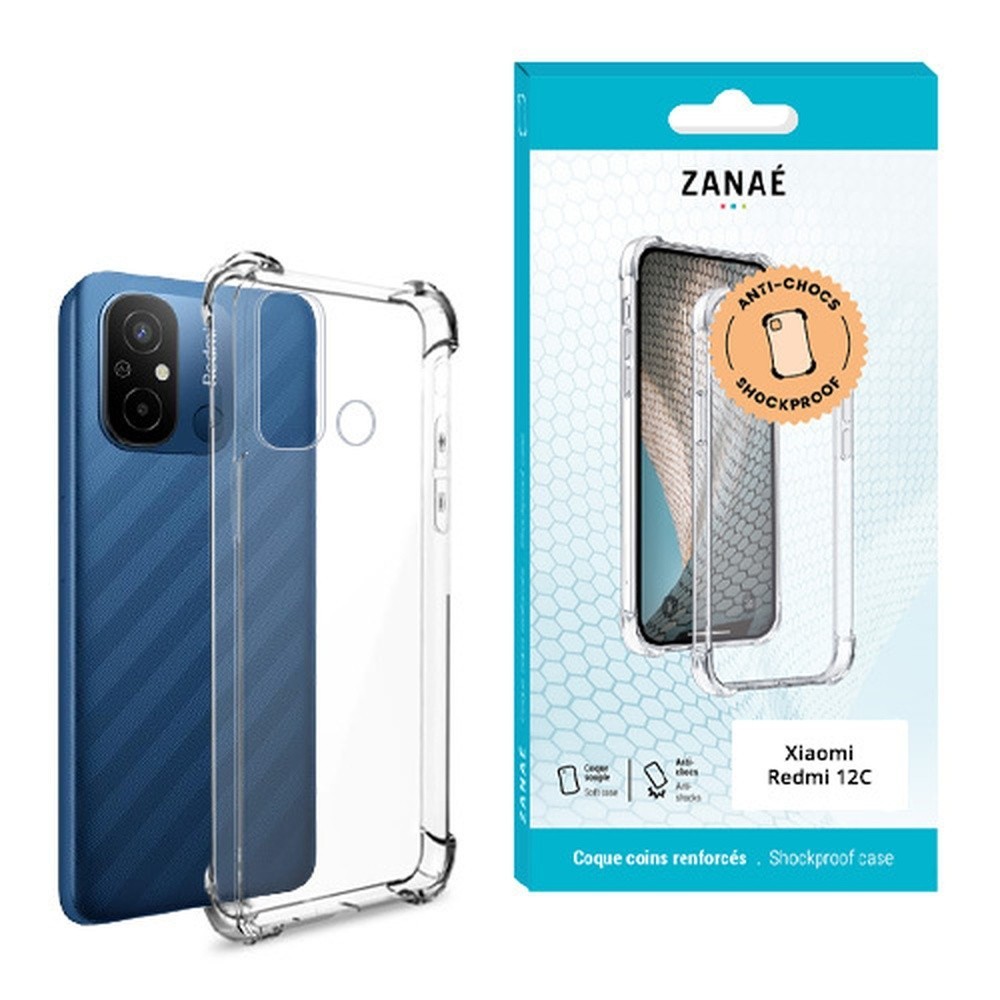 Coque silicone transparente renforcée pour Redmi 12C