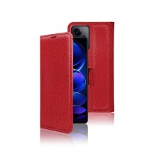 Étui Portefeuille Rouge pour Xiaomi Redmi Note 12 Pro 5G