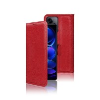 Étui Portefeuille Rouge pour Xiaomi Redmi Note 12 Pro 5G