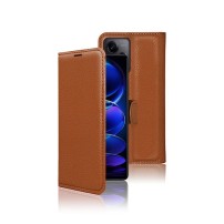 Étui portefeuille Zanae pour Xiaomi Redmi Note 12 Pro 5G en marron