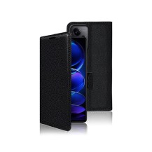 Etui portefeuille Zanae noir pour Xiaomi Redmi Note 12 Pro+