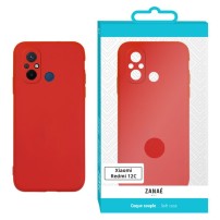 Coque Zanae Color rouge pour Redmi 12C sur fond blanc