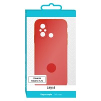 Coque Zanae Color rouge pour Redmi 12C sur fond blanc