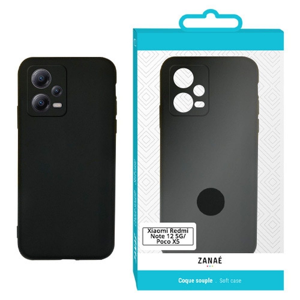 Coque Zanae Color noire pour Xiaomi Redmi Note 12 5G et Poco X5