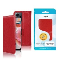 Etui Portefeuille Zanae Rouge pour Xiaomi Redmi Note 12 4G