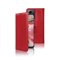 Etui Portefeuille Zanae Rouge pour Xiaomi Redmi Note 12 4G