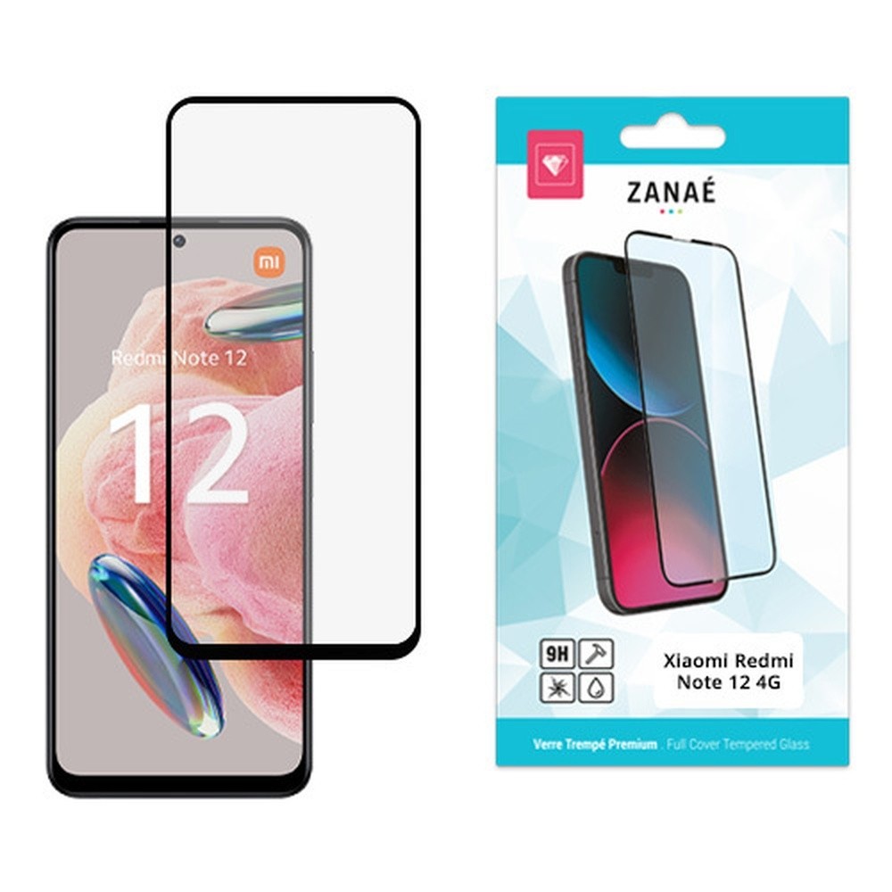 Film de protection en verre trempé Full Cover pour Xiaomi Redmi Note 12 4G