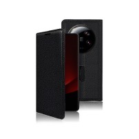 Étui portefeuille noir pour Xiaomi 13 Ultra vue de face