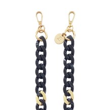 Chaîne-bijou Kepler & gold taille L en acrylique noir