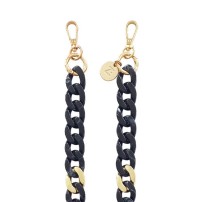 Chaîne-bijou Kepler & gold taille L en acrylique noir