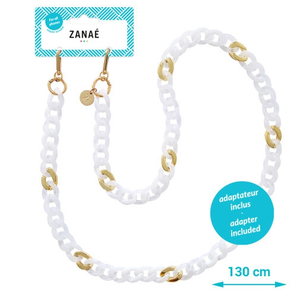 Chaine-bijou Precious Halley blanche universelle