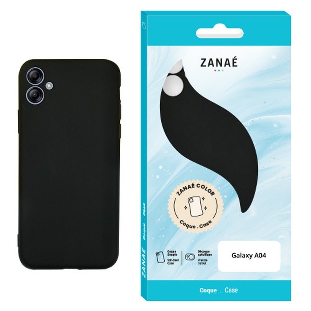 Coque Zanae Color noire pour Galaxy A04