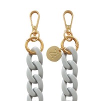 Chaine-bijou Mate rodeo gris à gros maillons