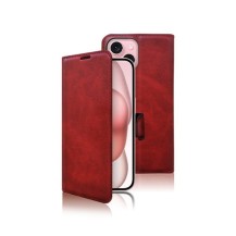Etui portefeuille rouge Zanae Columbia pour iPhone 15
