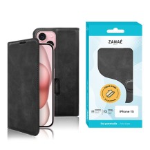 Etui Portefeuille Zanae Columbia noir pour iPhone 15