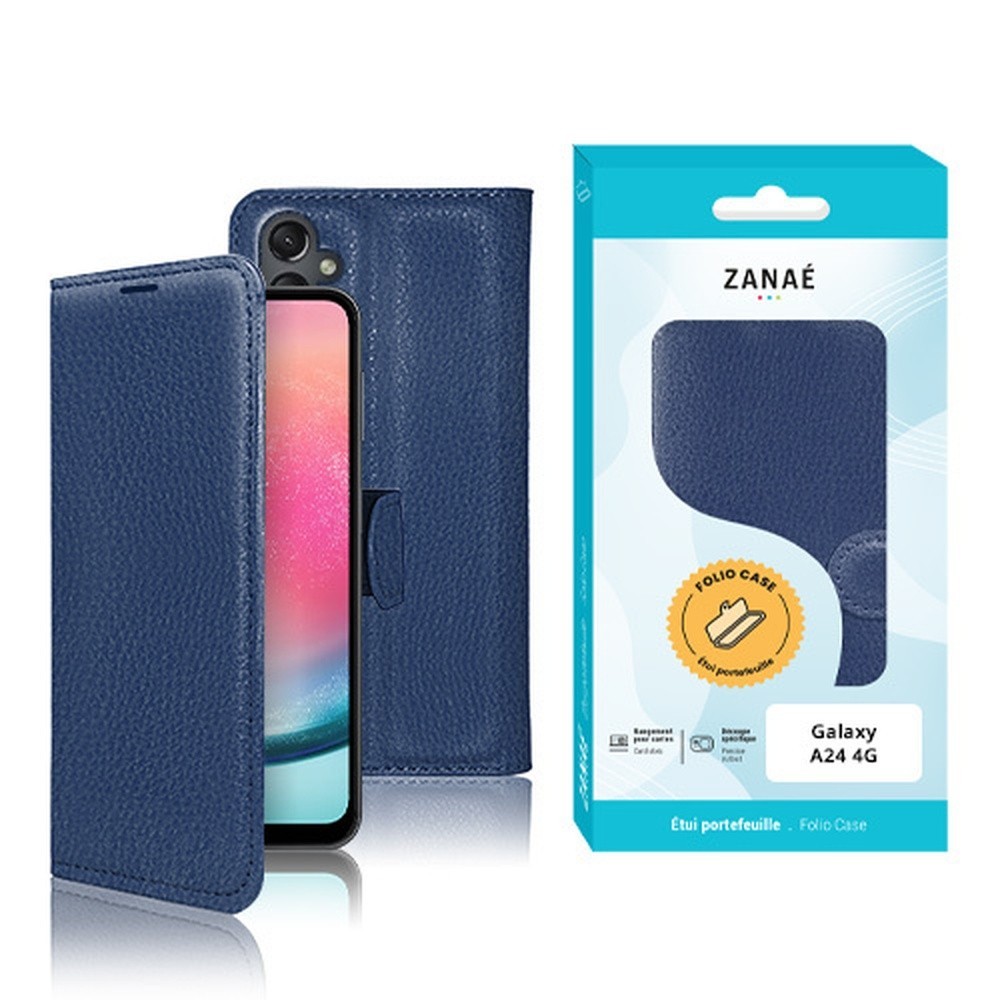 Etui Portefeuille Zanae Marine pour Galaxy A24 4G