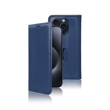 Etui Portefeuille Zanae pour iPhone 15 Pro en marine