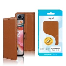 Etui Portefeuille Zanae pour Xiaomi Redmi Note 12 4G marron
