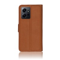 Etui Portefeuille Zanae pour Xiaomi Redmi Note 12 4G marron