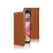 Etui Portefeuille Zanae pour Xiaomi Redmi Note 12 4G marron