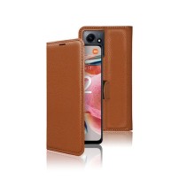 Etui Portefeuille Zanae pour Xiaomi Redmi Note 12 4G marron