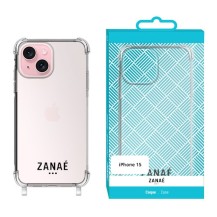 Coque Zanae pour iPhone 15 transparente avec anneaux