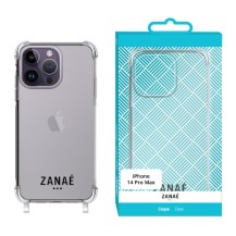 Coque transparente avec logo Zanae pour iPhone 14 Pro Max