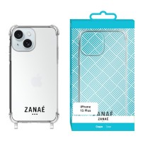 Coque transparente avec anneaux pour iPhone 15 Plus