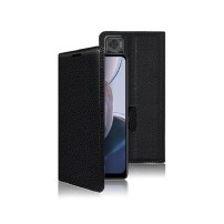 Étui portefeuille Zanae noir pour Motorola Moto E22i