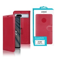 Etui Portefeuille Zanae en rouge pour Google Pixel 7a