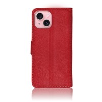 Étui portefeuille rouge pour iPhone 15