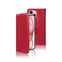 Étui portefeuille rouge pour iPhone 15