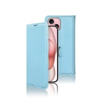 Étui Portefeuille Zanae bleu clair pour iPhone 15