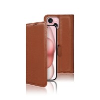 Étui Portefeuille Zanae marron pour iPhone 15