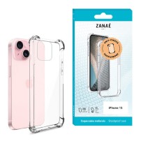 Coque silicone transparente avec coins renforcés pour iPhone 15