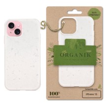 Coque Organik blanche compatible iPhone 15