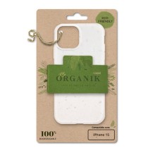 Coque Organik blanche compatible iPhone 15