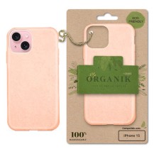 Coque Organik rose pour iPhone 15