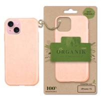Coque Organik rose pour iPhone 15