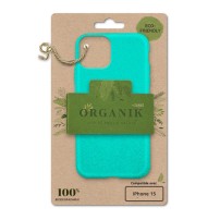 Coque Organik pour iPhone 15 en couleur menthe