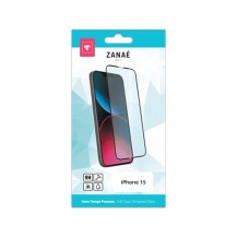 Verre trempé Full Cover noir pour iPhone 16 et iPhone 15