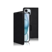 Etui Portefeuille Zanae pour iPhone 15 Plus en noir
