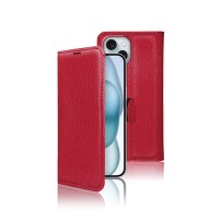 Etui Portefeuille Zanae Rouge pour iPhone 15 Plus