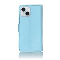 Étui Portefeuille Zanae bleu clair pour iPhone 15 Plus